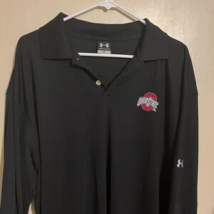 Men’s Ohio state  Under Armour L/S polo size XL